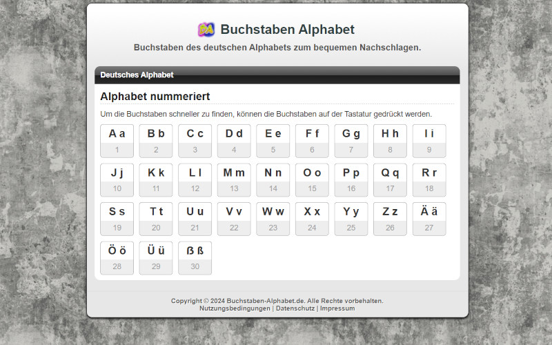 Buchstaben Alphabet